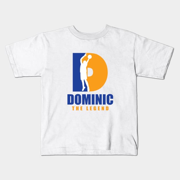 Dominic Custom Player Basketball Your Name The Legend Kids T-Shirt by Baseball Your Name